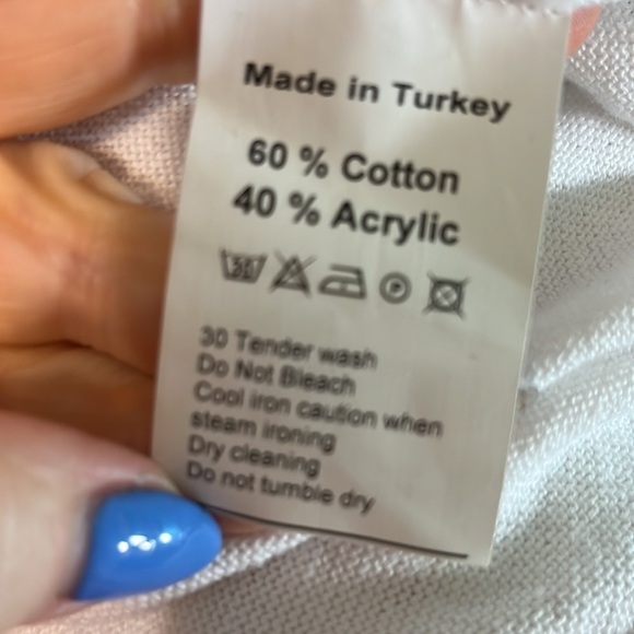 Angel Hooded Sweater Lightweight Cotton Blend Striped Drawstring Size XS - Picture 8 of 8